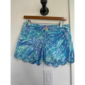 Lilly Pulitzer Scallop Hem Shorts Size 0